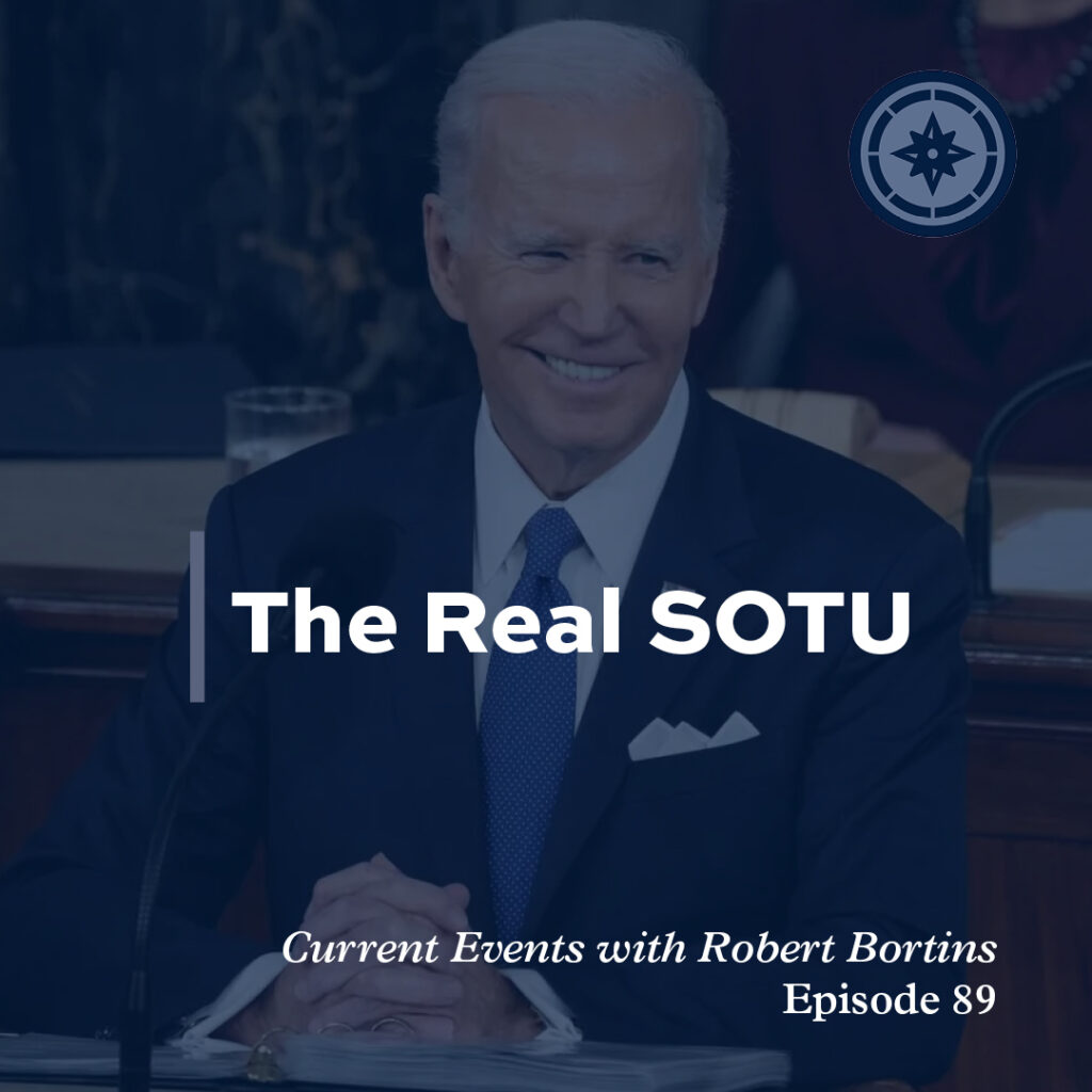 President Biden, with text "The Real SOTU"